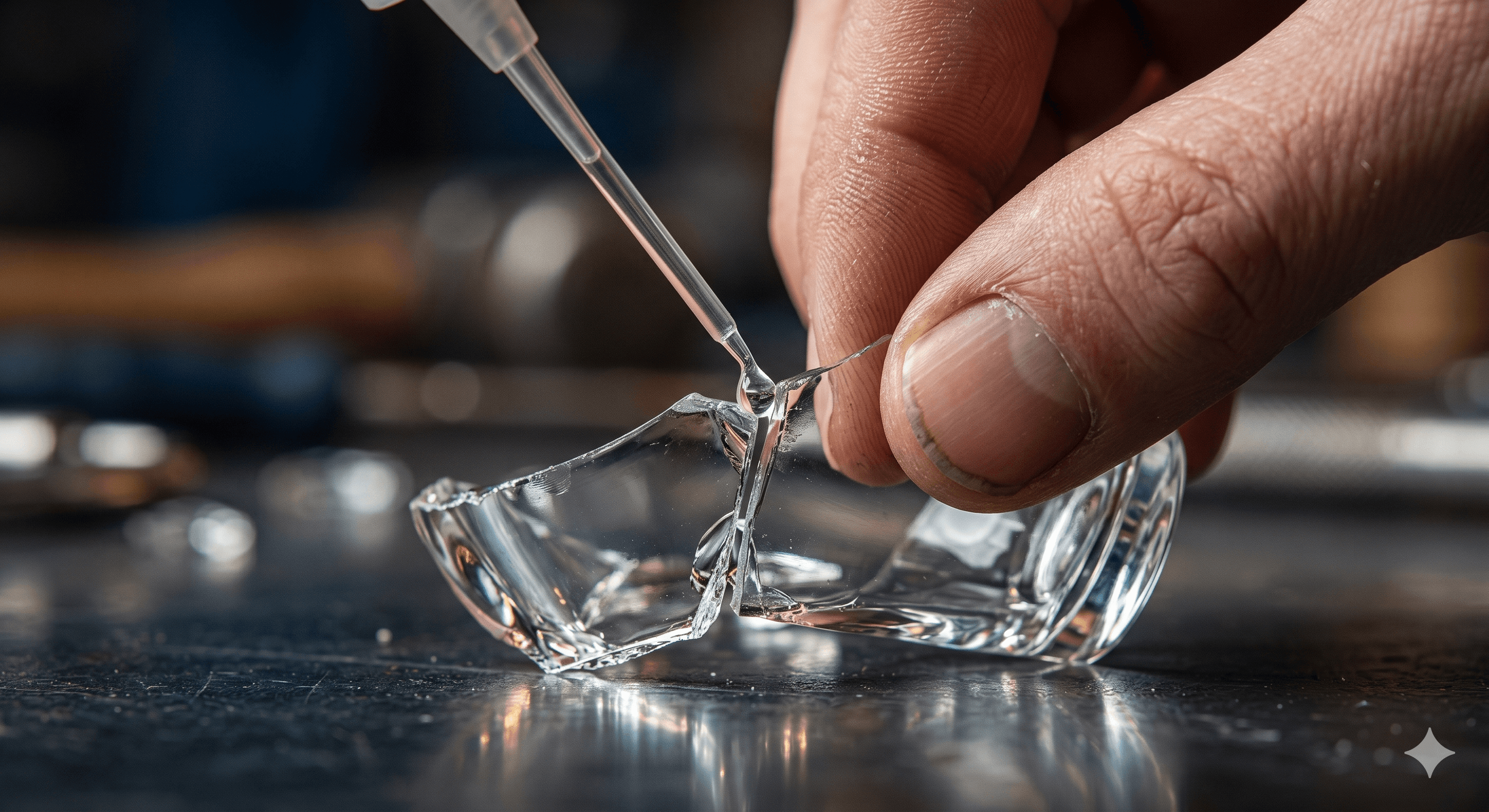 BlinkFix Glass Adhesive Application BlinkFix industrial application for Glass bonding