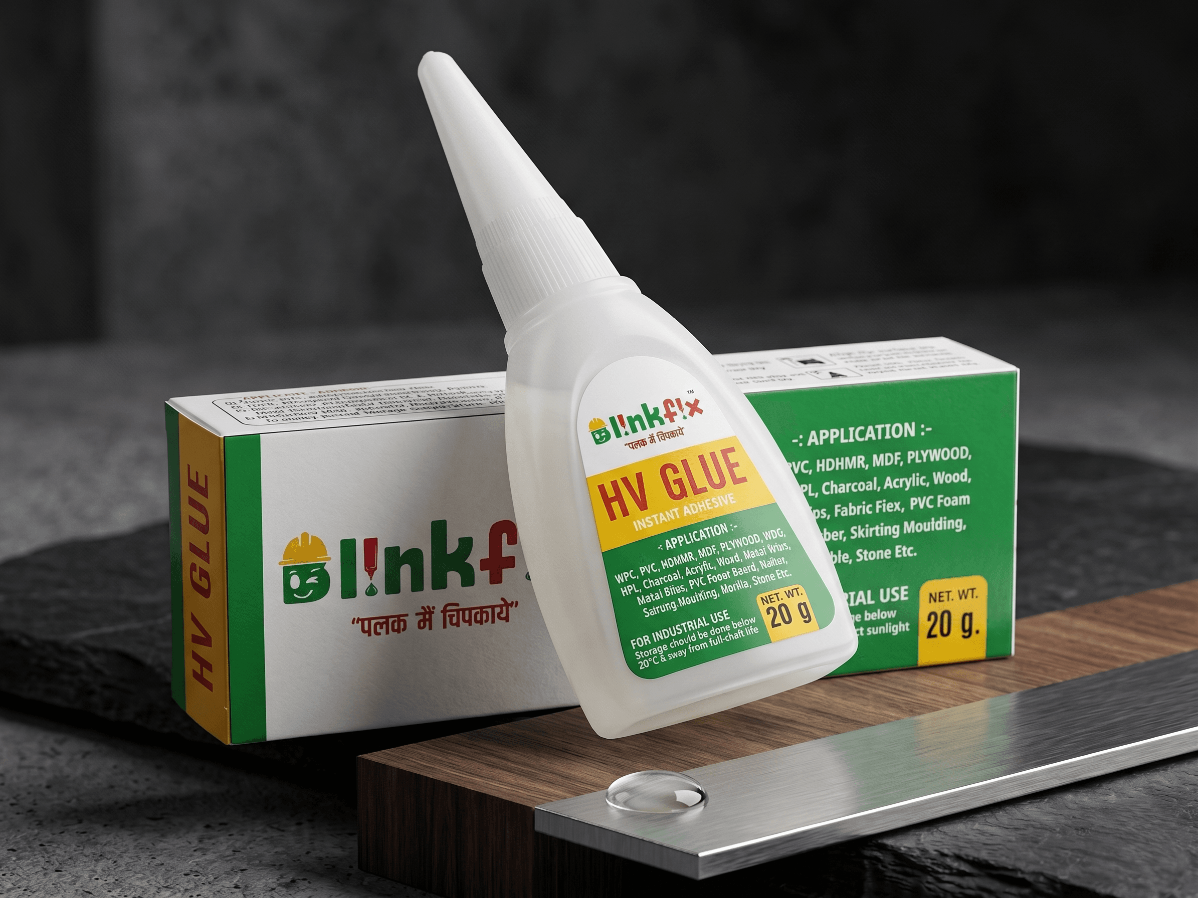 BlinkFix Industrial Grade Adhesives BlinkFix HV Instant Glue for industrial woodworking and manufacturing
