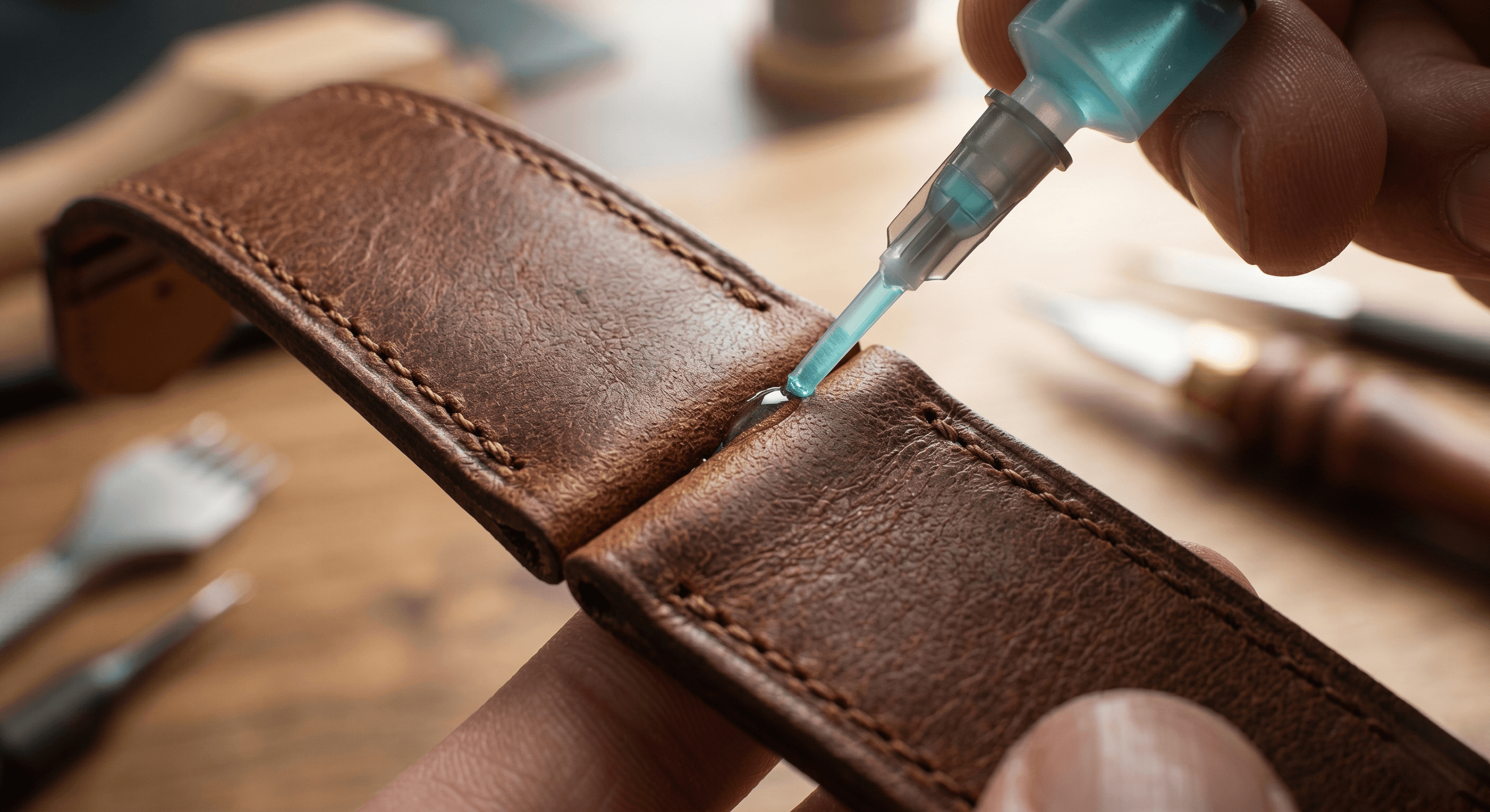 BlinkFix Leather Items Adhesive Application BlinkFix industrial application for Leather Items bonding