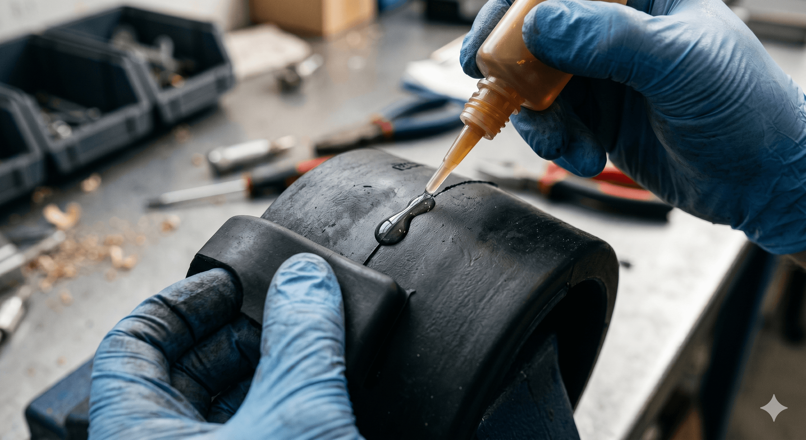 BlinkFix Rubber Materials Adhesive Application BlinkFix industrial application for Rubber Materials bonding